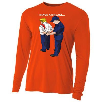 Donald Trump Getting Arrested Lock Him Up Trump Cooling Performance Long Sleeve Crew