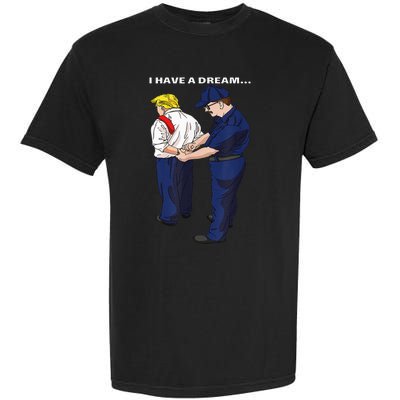 Donald Trump Getting Arrested Lock Him Up Trump Garment-Dyed Heavyweight T-Shirt