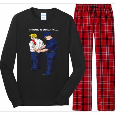 Donald Trump Getting Arrested Lock Him Up Trump Long Sleeve Pajama Set