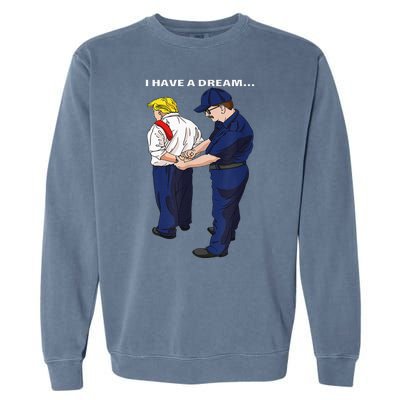 Donald Trump Getting Arrested Lock Him Up Trump Garment-Dyed Sweatshirt