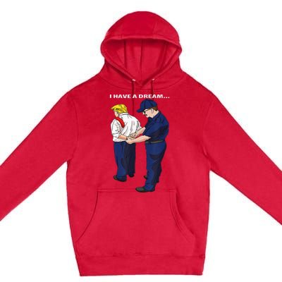 Donald Trump Getting Arrested Lock Him Up Trump Premium Pullover Hoodie