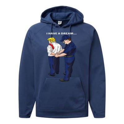 Donald Trump Getting Arrested Lock Him Up Trump Performance Fleece Hoodie