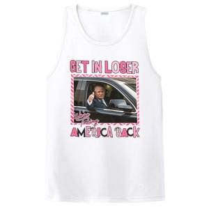 Donald Trump Get In Loser We Are Taking America Back Funny Trump PosiCharge Competitor Tank