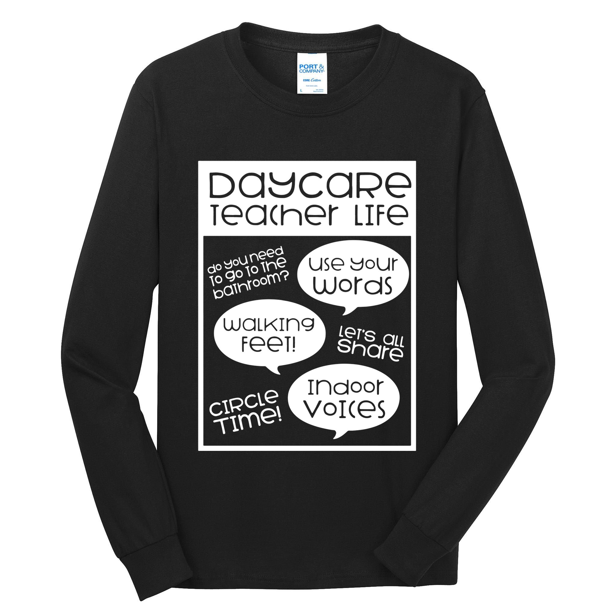 Daycare Teacher Gift Daycare Provider Gifts Thank You Preschool Tall Long Sleeve T-Shirt