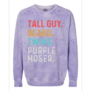 dude tall guy beard twins purple hoser Perfect Colorblast Crewneck Sweatshirt