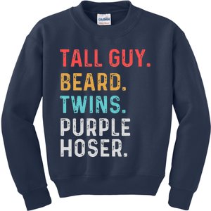 dude tall guy beard twins purple hoser Perfect Kids Sweatshirt