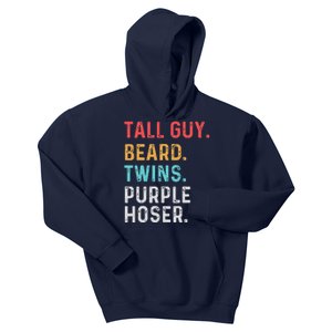 dude tall guy beard twins purple hoser Perfect Kids Hoodie