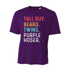 dude tall guy beard twins purple hoser Perfect Performance Sprint T-Shirt