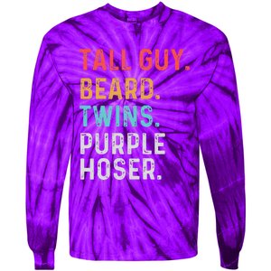 dude tall guy beard twins purple hoser Perfect Tie-Dye Long Sleeve Shirt