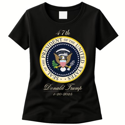 Donald Trump Gold Seal 47th President Women's T-Shirt