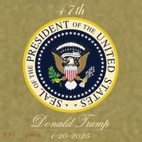 Donald Trump Gold Seal 47th President Garment-Dyed Women's Muscle Tee