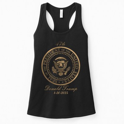 Donald Trump Gold Seal 47th President Womens Tank Top