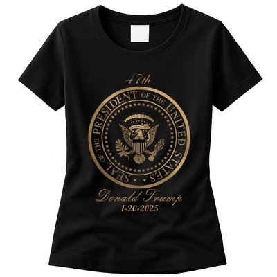 Donald Trump Gold Seal 47th President Women's T-Shirt