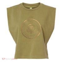 Donald Trump Gold Seal 47th President Garment-Dyed Women's Muscle Tee
