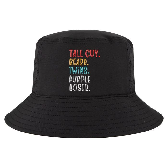 Dude Tall Guy Beard Twins Purple Hoser Funny Cool Comfort Performance Bucket Hat
