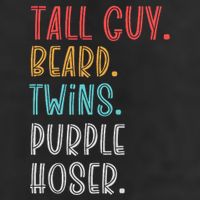 Dude Tall Guy Beard Twins Purple Hoser Funny Adult Drive Performance Visor