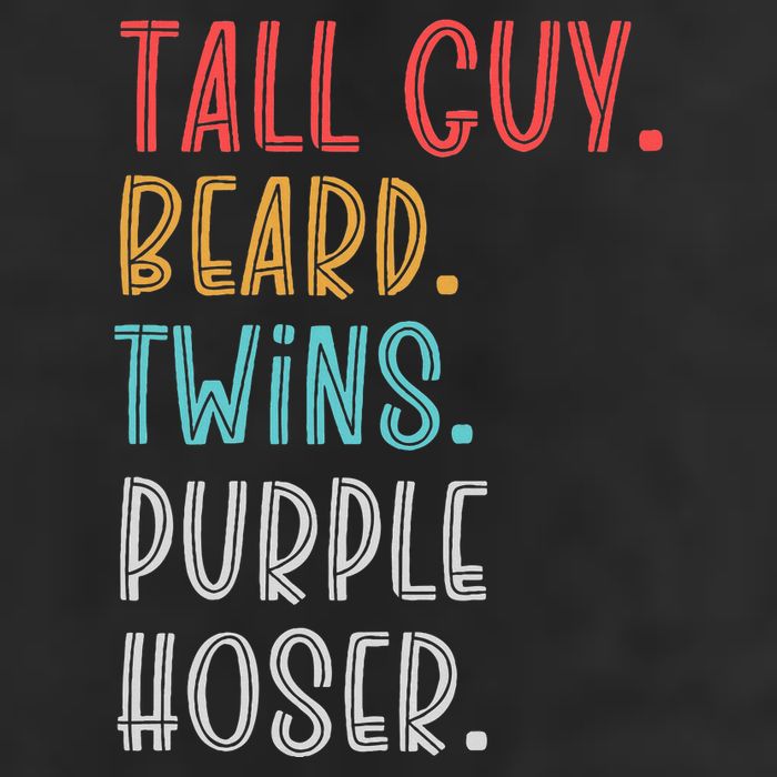 Dude Tall Guy Beard Twins Purple Hoser Funny Adult Drive Performance Visor