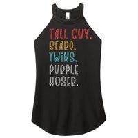 Dude Tall Guy Beard Twins Purple Hoser Funny Women’s Perfect Tri Rocker Tank