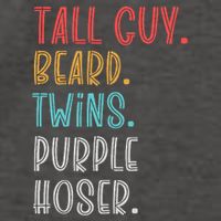Dude Tall Guy Beard Twins Purple Hoser Funny Vector Backpack