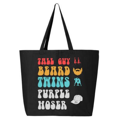 Dude Tall Guy Beard Twins Purple Hoser Funny 25L Jumbo Tote