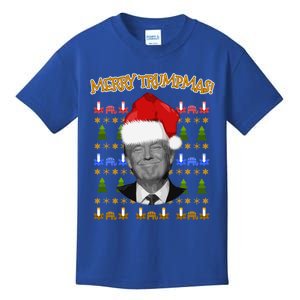 Donald Trump Gift Santa Ugly Christmas Merry Trumpmas Great Gift Kids T-Shirt