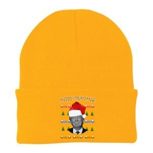 Donald Trump Gift Santa Ugly Christmas Merry Trumpmas Gift Knit Cap Winter Beanie