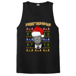 Donald Trump Gift Santa Ugly Christmas Merry Trumpmas Gift PosiCharge Competitor Tank