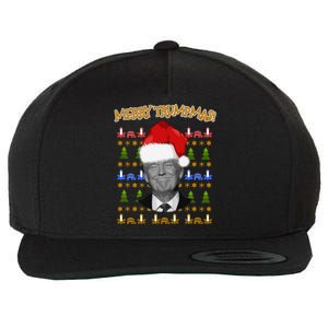 Donald Trump Gift Santa Ugly Christmas Merry Trumpmas Gift Wool Snapback Cap