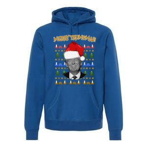 Donald Trump Gift Santa Ugly Christmas Merry Trumpmas Gift Premium Hoodie