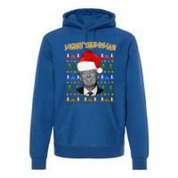 Donald Trump Gift Santa Ugly Christmas Merry Trumpmas Gift Premium Hoodie