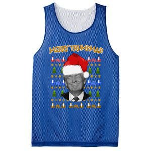 Donald Trump Gift Santa Ugly Christmas Merry Trumpmas Gift Mesh Reversible Basketball Jersey Tank