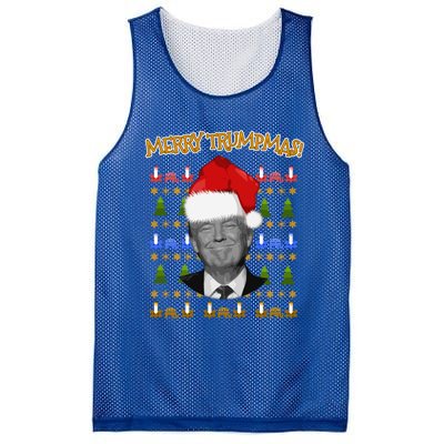 Donald Trump Gift Santa Ugly Christmas Merry Trumpmas Gift Mesh Reversible Basketball Jersey Tank