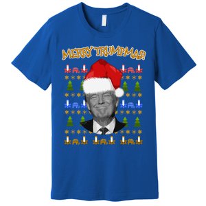 Donald Trump Gift Santa Ugly Christmas Merry Trumpmas Gift Premium T-Shirt