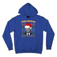 Donald Trump Gift Santa Ugly Christmas Merry Trumpmas Gift Tall Hoodie