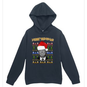 Donald Trump Gift Santa Ugly Christmas Merry Trumpmas Gift Urban Pullover Hoodie