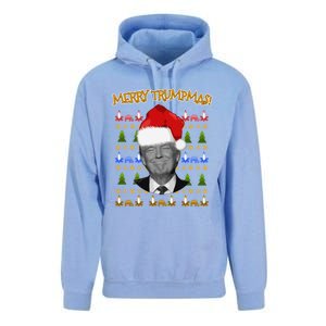 Donald Trump Gift Santa Ugly Christmas Merry Trumpmas Gift Unisex Surf Hoodie