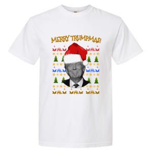 Donald Trump Gift Santa Ugly Christmas Merry Trumpmas Gift Garment-Dyed Heavyweight T-Shirt