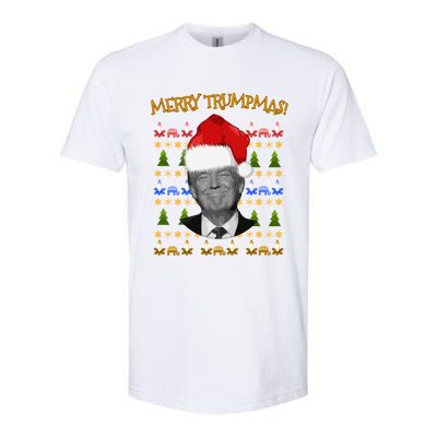 Donald Trump Gift Santa Ugly Christmas Merry Trumpmas Gift Softstyle® CVC T-Shirt