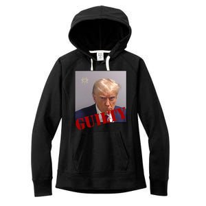 Donald Trump Guilty Mugshot Women's Fleece Hoodie