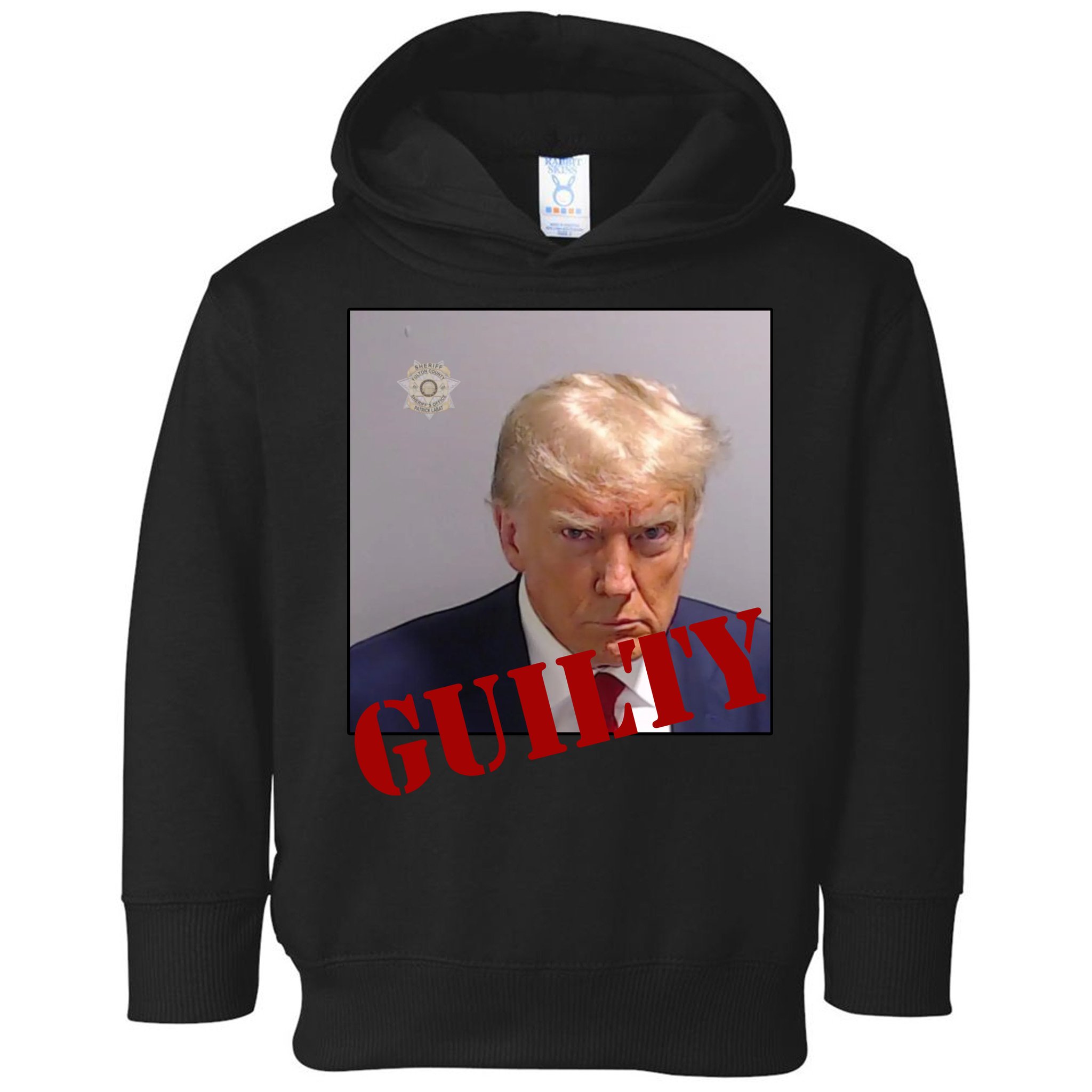 Donald Trump Guilty Mugshot Toddler Hoodie