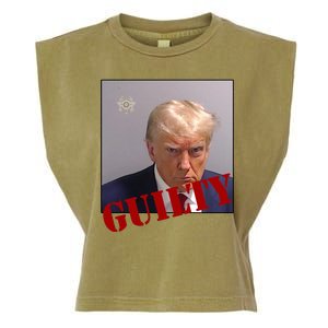 Donald Trump Guilty Mugshot Garment-Dyed Women's Muscle Tee