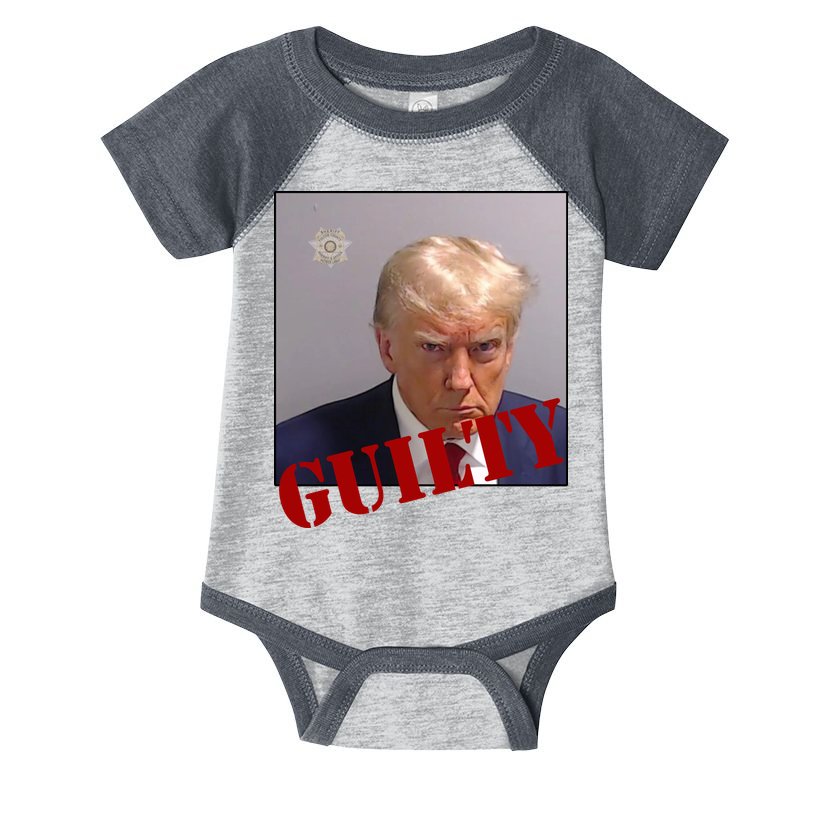 Donald Trump Guilty Mugshot Infant Baby Jersey Bodysuit