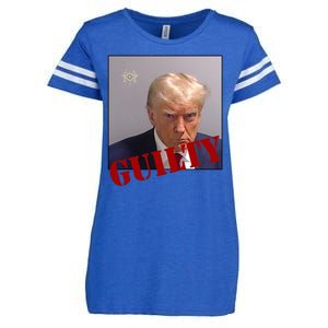 Donald Trump Guilty Mugshot Enza Ladies Jersey Football T-Shirt