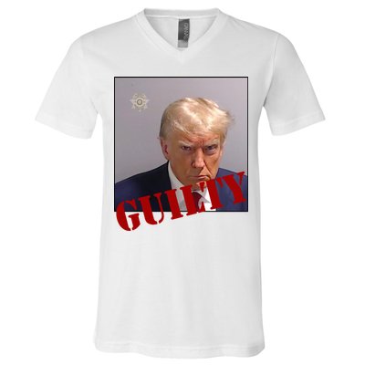 Donald Trump Guilty Mugshot V-Neck T-Shirt