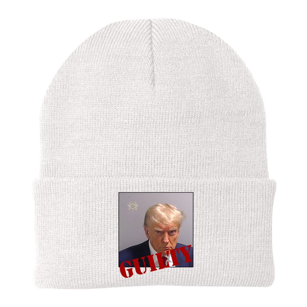 Donald Trump Guilty Mugshot Beanie