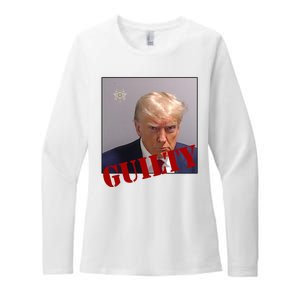 Donald Trump Guilty Mugshot Womens CVC Long Sleeve Shirt