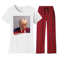 Donald Trump Guilty Mugshot Women's Flannel Pajama Set