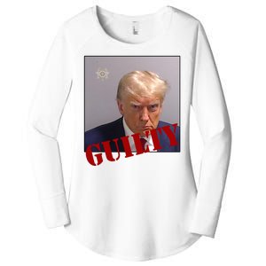 Donald Trump Guilty Mugshot Women's Perfect Tri Tunic Long Sleeve Shirt