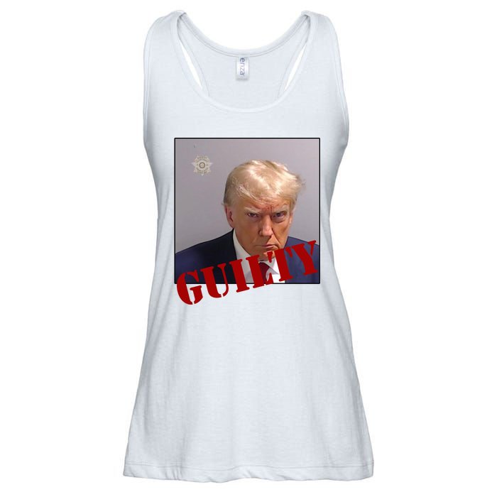 Donald Trump Guilty Mugshot Ladies Essential Flowy Tank