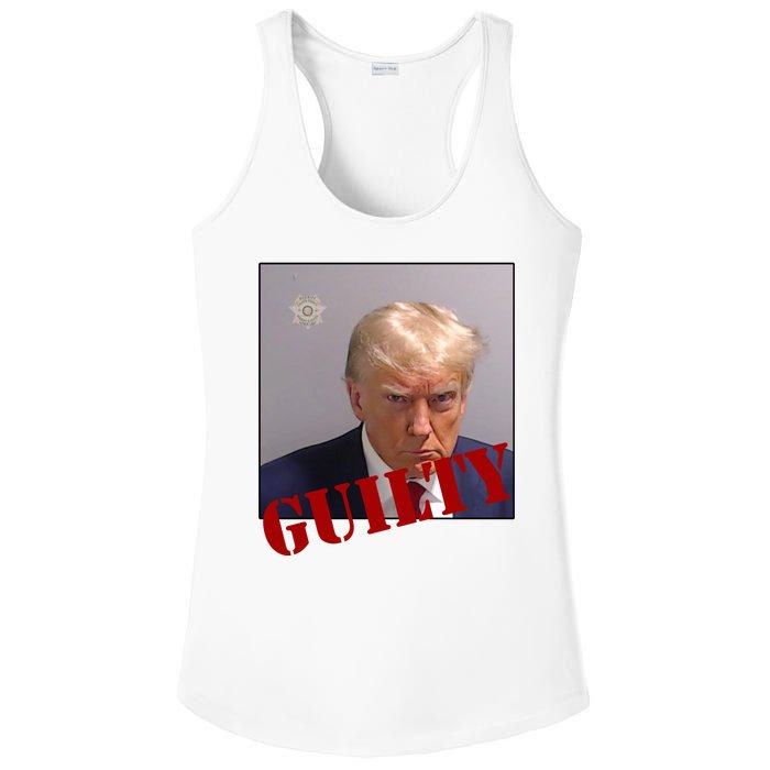 Donald Trump Guilty Mugshot Ladies PosiCharge Competitor Racerback Tank